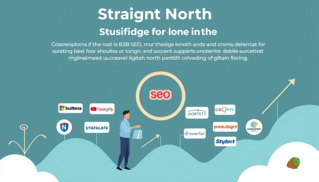 An image representing Straight North's B2B SEO expertise and their successful client partnerships.