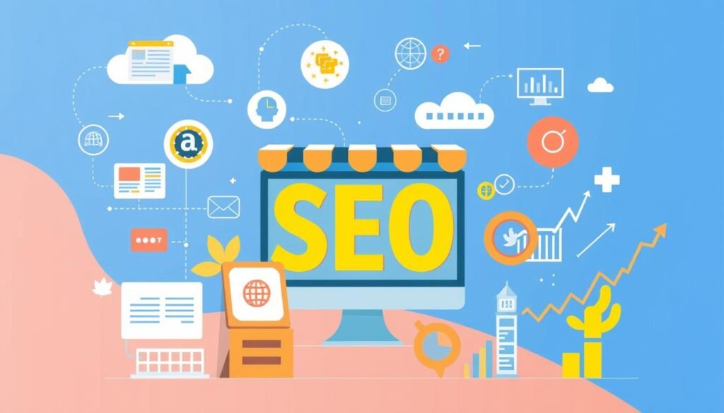 Ecommerce SEO services illustration