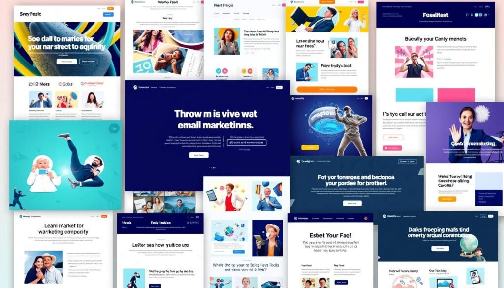 Generate an image representing diverse email marketing campaigns