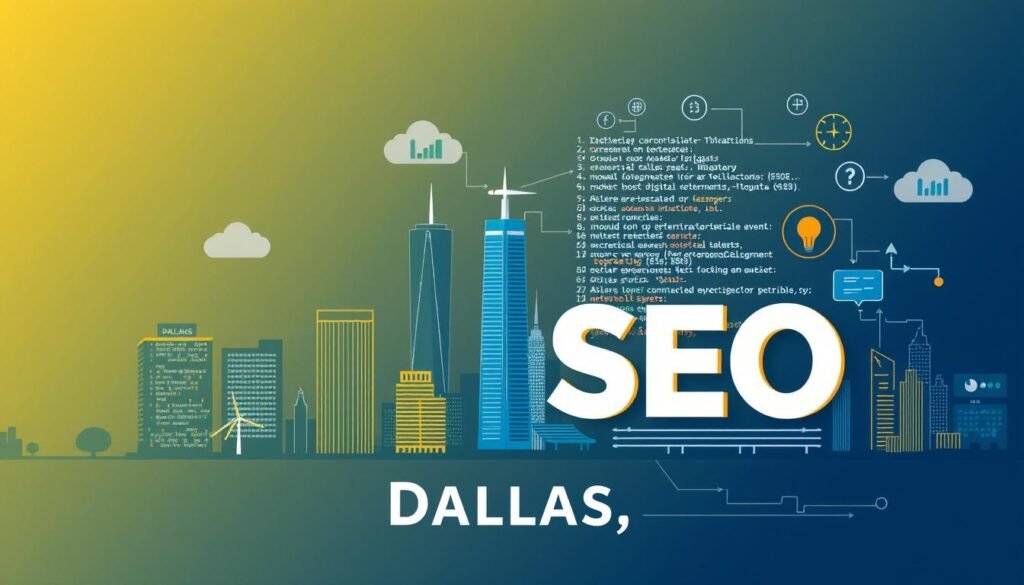 Generate an image representing technical SEO services in Dallas