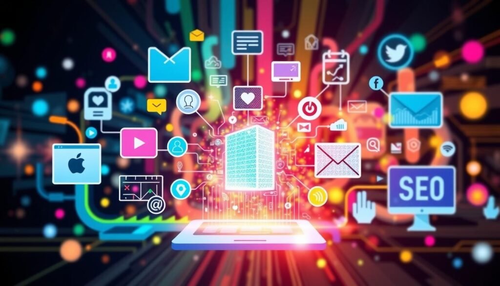 Image generation prompt for digital marketing techniques