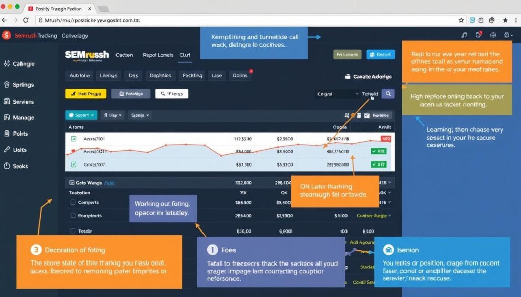 Image of SEMrush Position Tracking tool interface