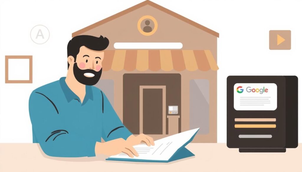 Image of a Denver business owner optimizing their Google Business Profile