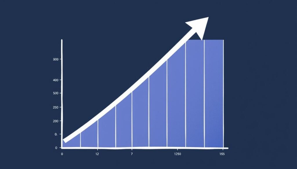 Image of a brand reputation graph increasing