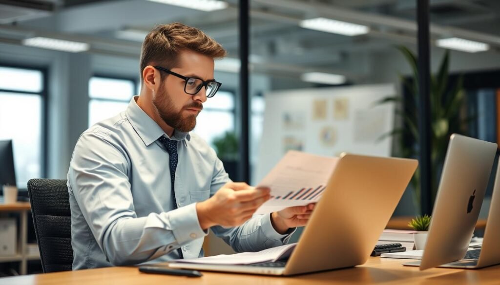 Image of a business owner evaluating different SEO companies