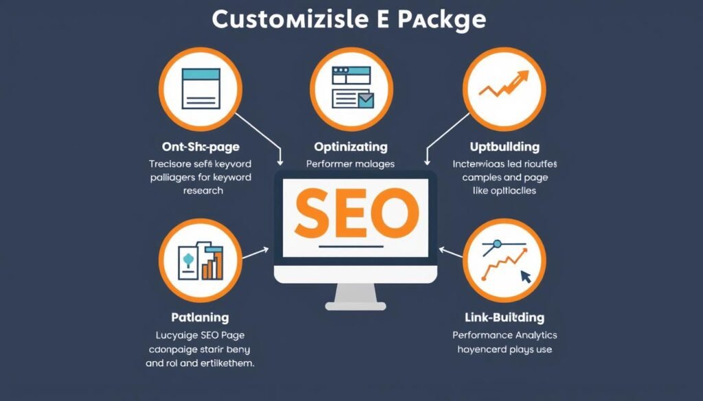 Image of a customizable package with various SEO services
