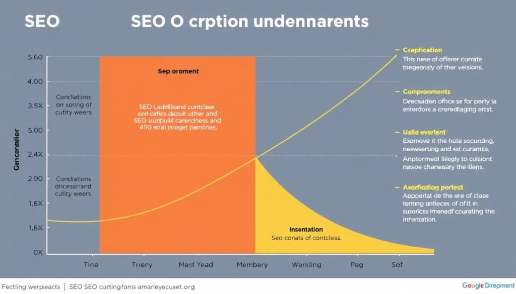 Image of a graph showing different SEO outsourcing cost structures