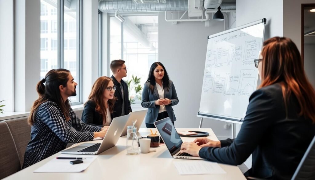 Image of a professional SEO team working with Austin businesses