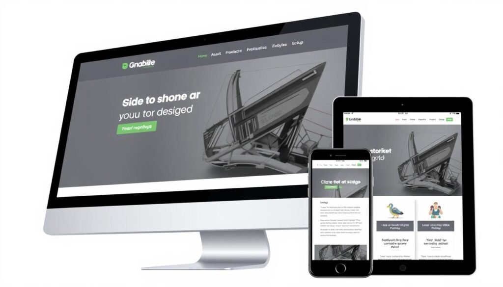 Image of a professionally designed website on various devices