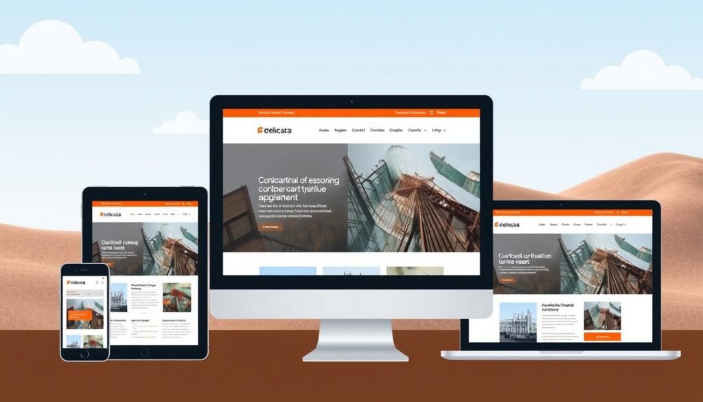 Image of a responsive website on different devices
