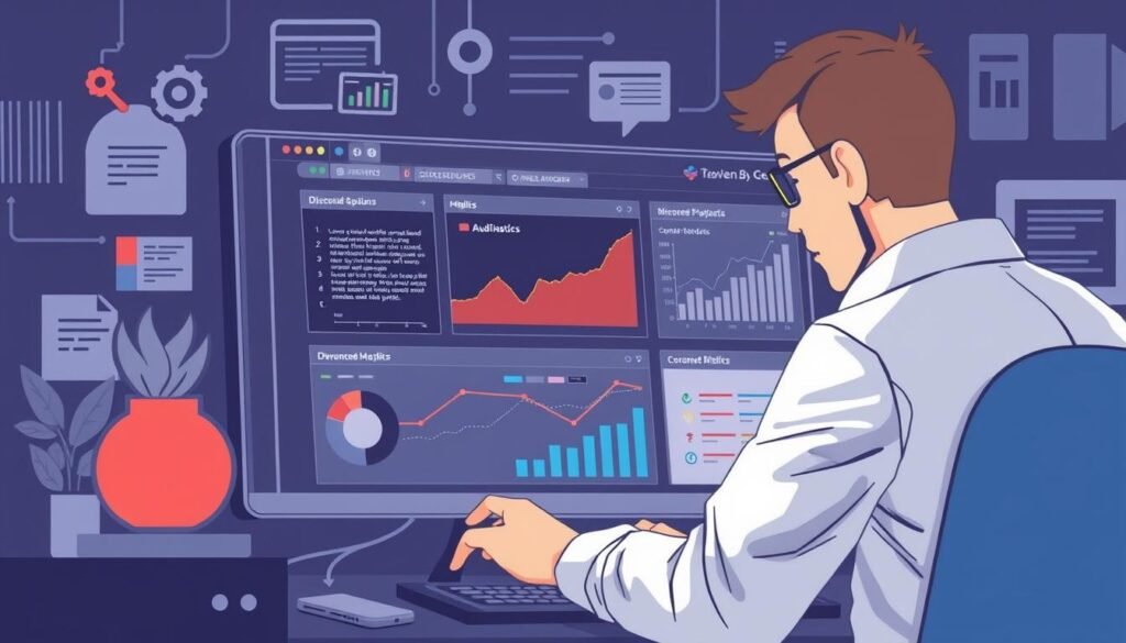 Image of a technician performing a website audit