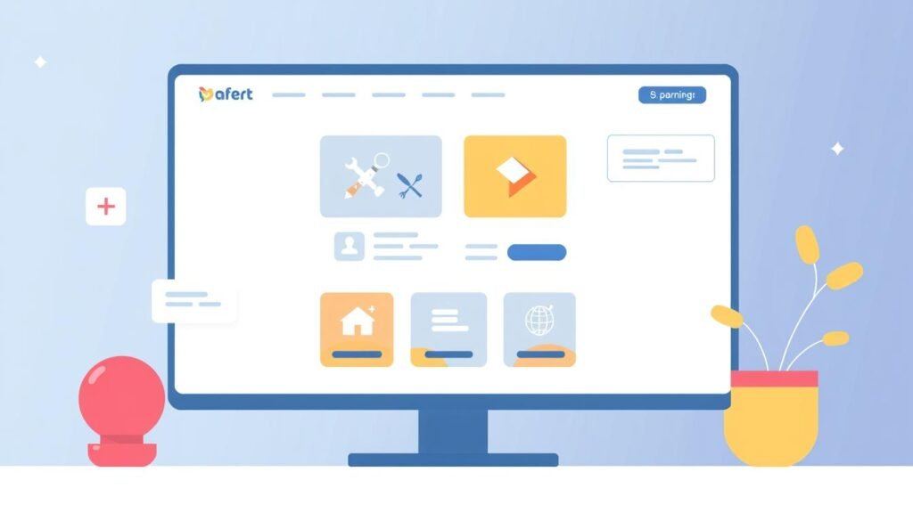 Image of a web page with optimized elements