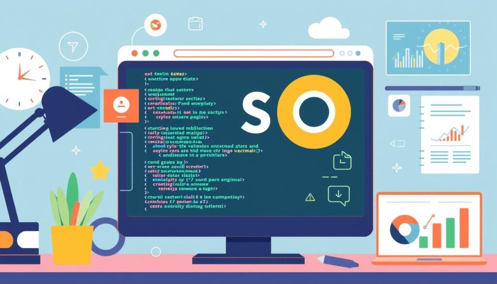 Image of a website being optimized for search engines