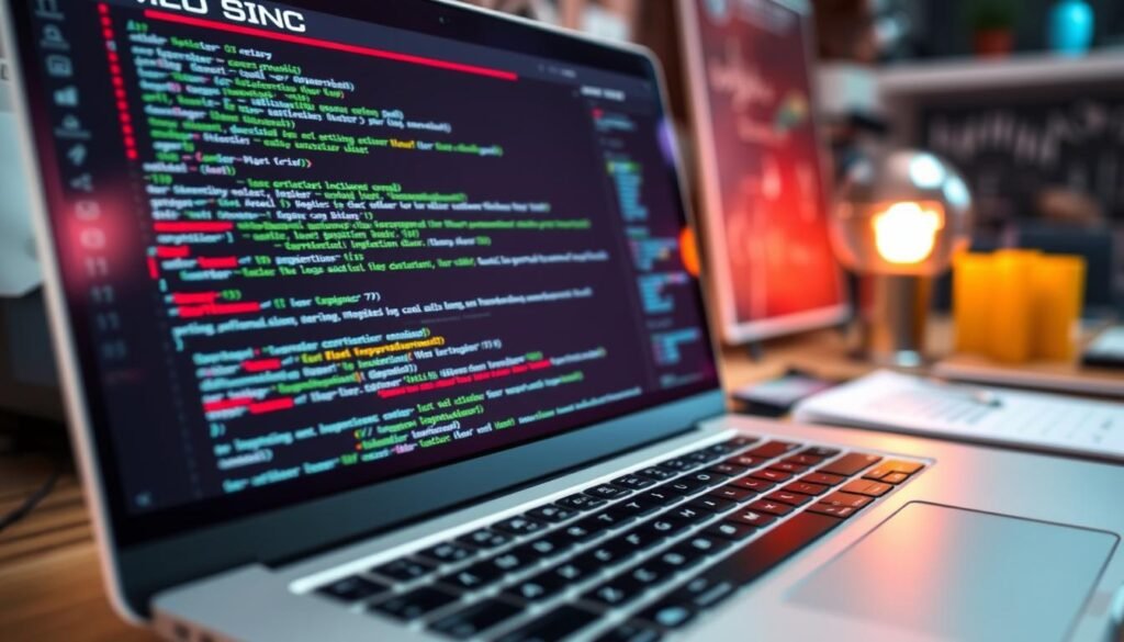 Image of a website being technically optimized for search engines