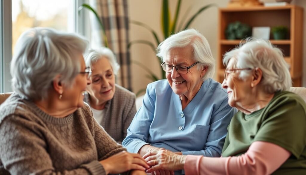 Image of elderly individuals receiving care