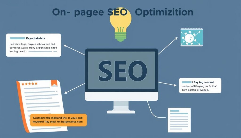 On-page SEO optimization illustration
